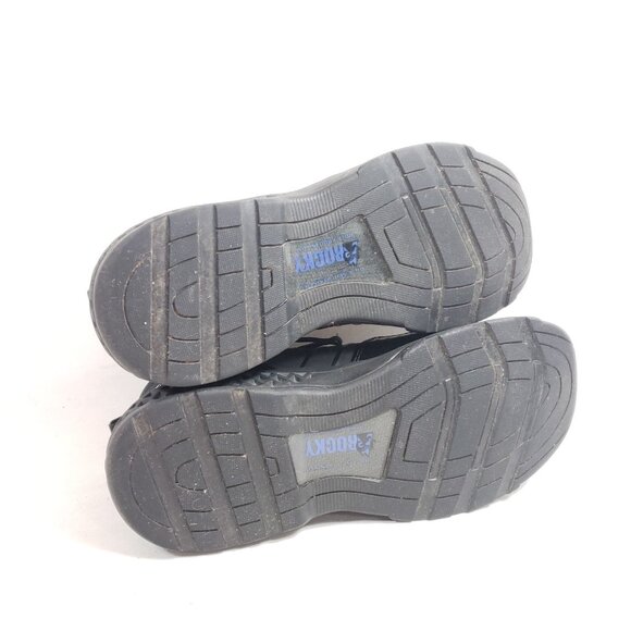 Rocky Mens 5" Duty Boots Size 10W Black Leather & Mesh Upper - Picture 8 of 9